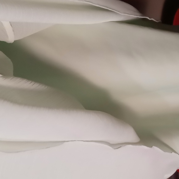 David's Bridal Crinkle Chiffon Honeydew Dress w Embellishments Size 8 - Picture 7 of 9